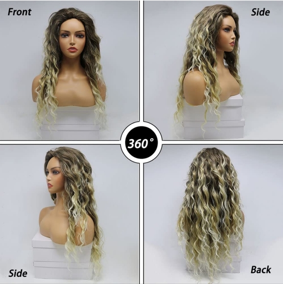 Long Blonde Wavy Wig - Picture 3 of 4